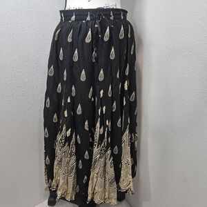 Dimri black paisley skirt size large